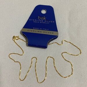 18" BELK Sterling Silver Gold Overlay Sophisticated Chain Necklace
